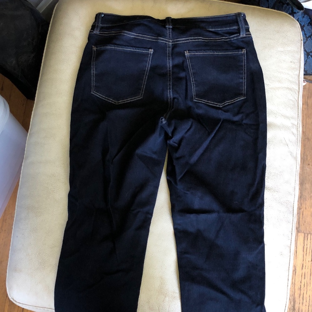 Talbots NWOT size 4, dark denim CURVY straight leg jeans - Picture 6 of 7